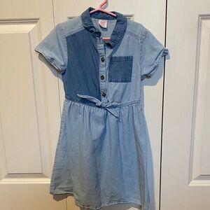 Stylish Blue faux denim dress size 6/6x small